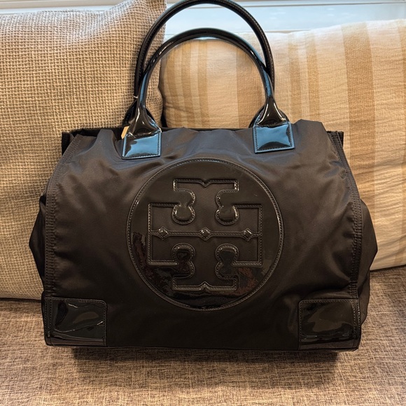 Tory Burch Handbags - Tory Burch Large Black Nylon Tote Bag